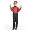Premium 2pc Boys Set with Bow Tie, Suspenders, and Belt - High Quality Kids Formal Wear