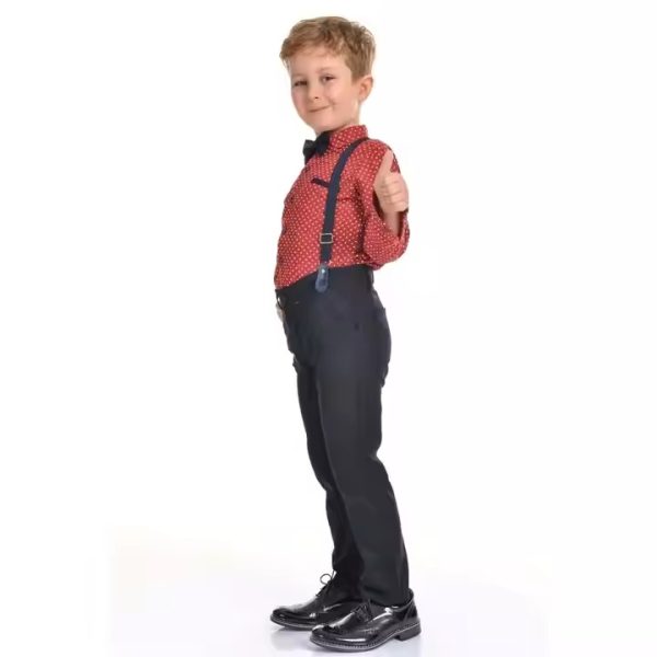 Premium 2pc Boys Set with Bow Tie, Suspenders, and Belt - High Quality Kids Formal Wear - Image 2