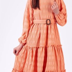 Flowy and Vibrant: Orange Maxi Dress for Girls