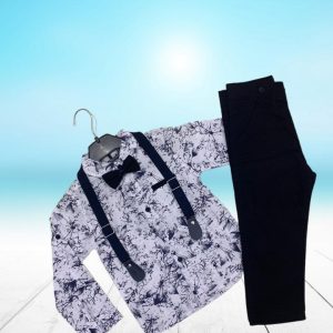 2pc Boy set Flowered Shirt 1-4yrs