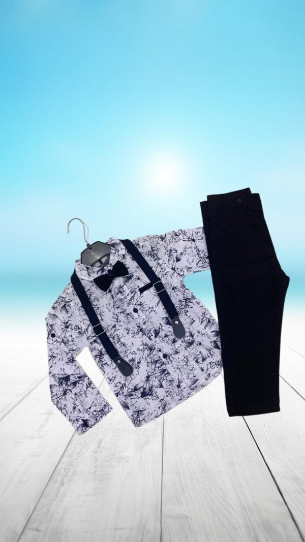 2pc Boy set Flowered Shirt 1-4yrs