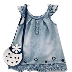 Enchanting Denim Dress: Comfort and Style for Little Princesses