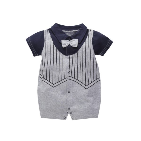 Romper grey with black top