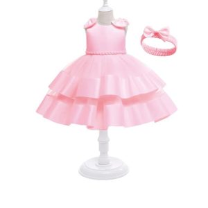 Pink Round layered Dress