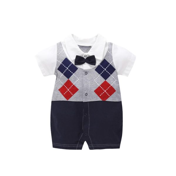 Gentleman Cotton Newborn Rompers
