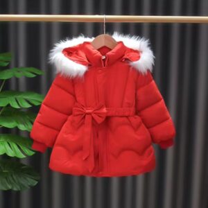 Girls' Cotton-padded Jacket-Red